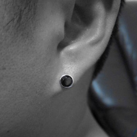 Men's Black Diamond Earring Alice Or Jewellery