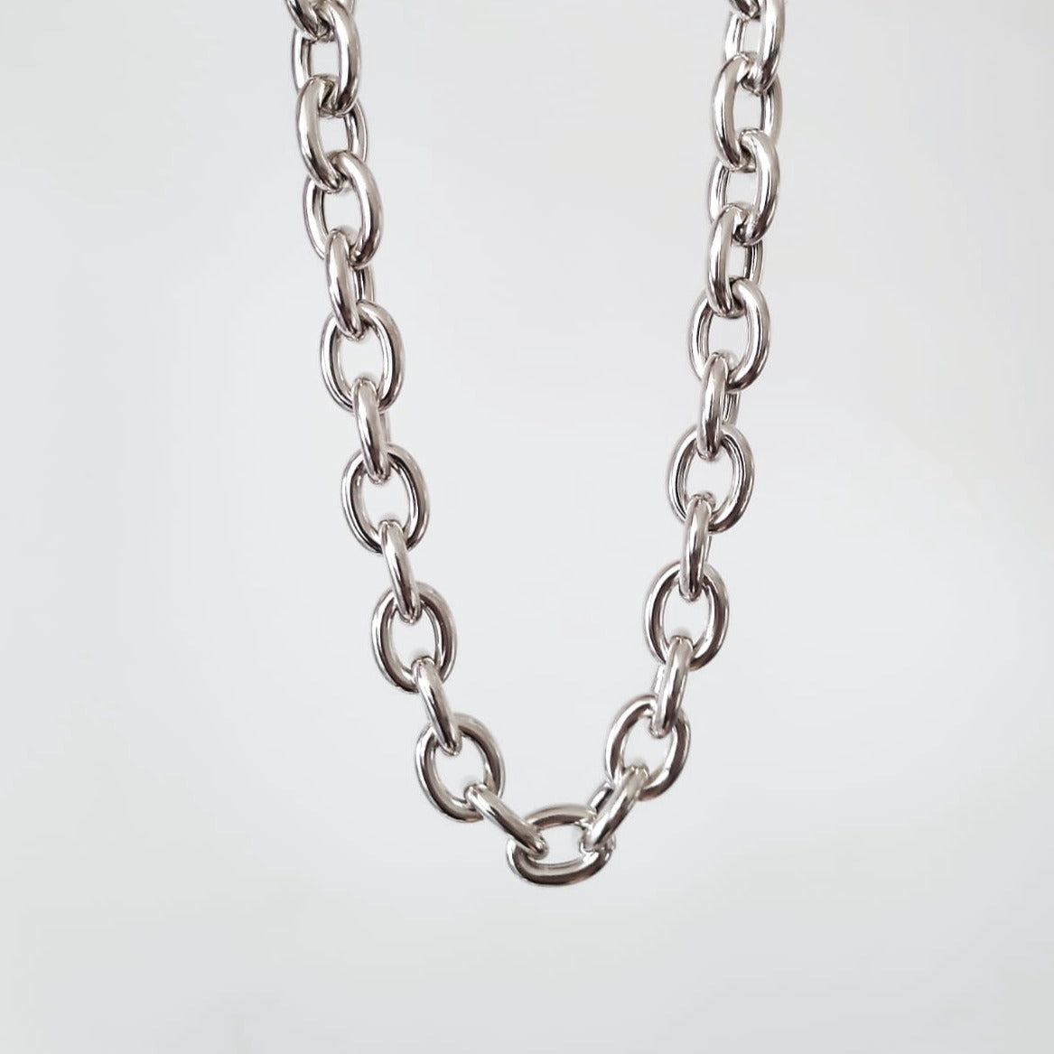 Heavy Curb Chain Necklace Silver | Medley Jewellery